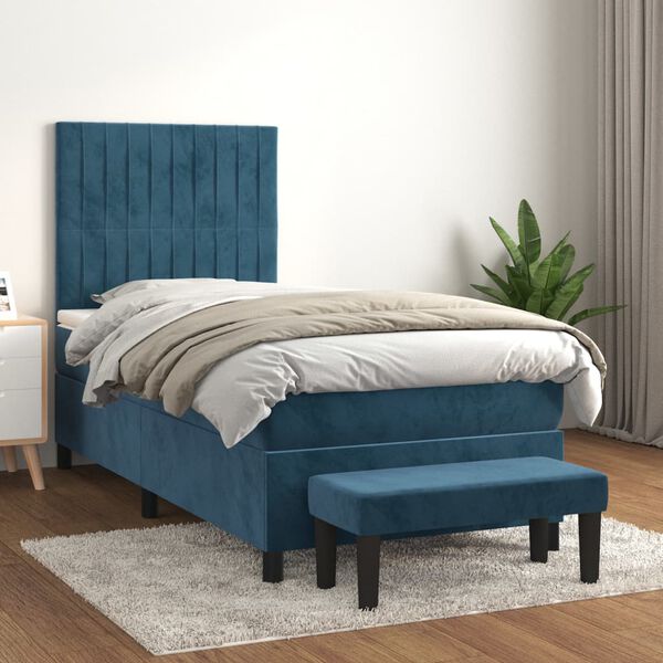 vidaXL &Kappa;&rho;&epsilon;&beta;ά&tau;&iota; Boxspring &mu;&epsilon; &Sigma;&tau;&rho;ώ&mu;&alpha; &Sigma;&kappa;&omicron;ύ&rho;&omicron; &Mu;&pi;&lambda;&epsilon; 90x200 &epsilon;&kappa;. &Beta;&epsilon;&lambda;&omicron;ύ&delta;&iota;&nu;&omicron;