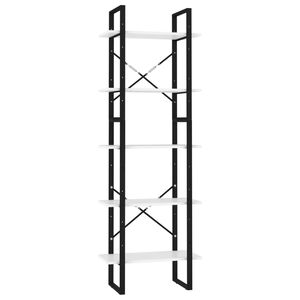 vidaXL &Beta;&iota;&beta;&lambda;&iota;&omicron;&theta;ή&kappa;&eta; &mu;&epsilon; 5 &Rho;ά&phi;&iota;&alpha; &Lambda;&epsilon;&upsilon;&kappa;ή 60 x 30 x 175 &epsilon;&kappa;. &alpha;&pi;ό &Epsilon;&pi;&epsilon;&xi;. &Xi;ύ&lambda;&omicron;