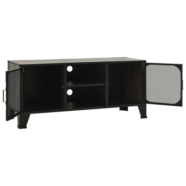 vidaXL Έπιπλο Τηλεόρασης Γκρι 105 x 36 x 47 εκ. Μέταλλο / MDF