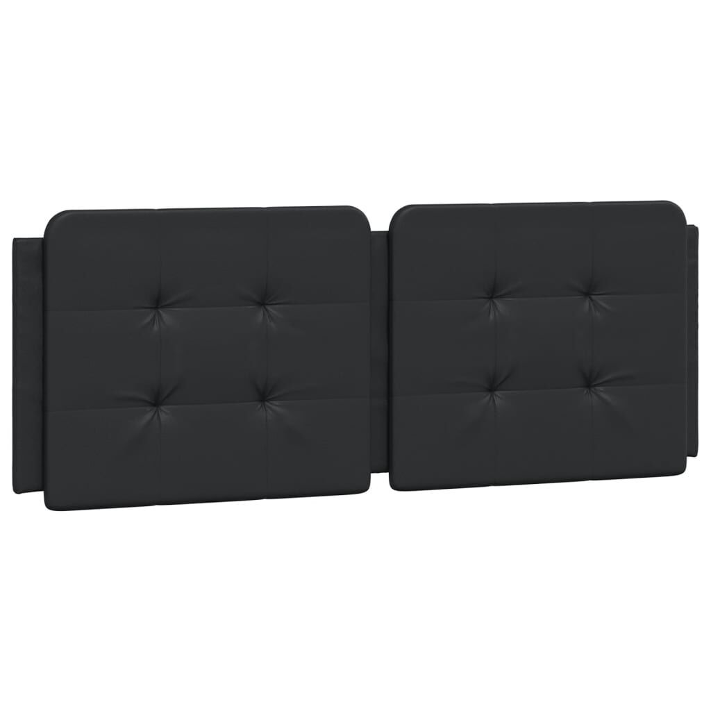 vidaXL Πλαίσιο Κρεβατιού με Κεφαλάρι Μαύρο 140x200 εκ. Συνθετικό Δέρμα