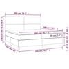 vidaXL &Kappa;&rho;&epsilon;&beta;ά&tau;&iota; Boxspring &mu;&epsilon; &Sigma;&tau;&rho;ώ&mu;&alpha; & LED &Mu;&alpha;ύ&rho;&omicron; 200x200 &epsilon;&kappa;. &Upsilon;&phi;&alpha;&sigma;&mu;ά&tau;&iota;&nu;&omicron;