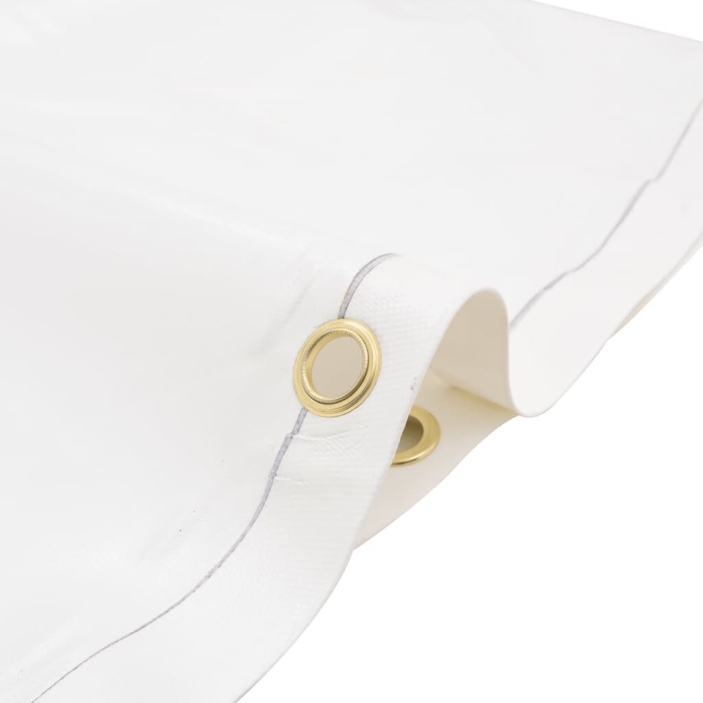 vidaXL Μουσαμάς Λευκός 5 x 6 μ. 650 γρ./μ²