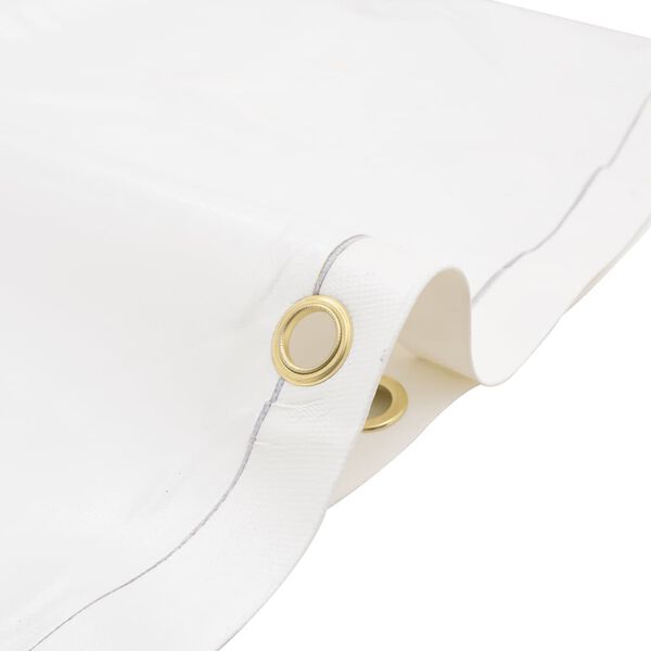 vidaXL Μουσαμάς Λευκός 5 x 6 μ. 650 γρ./μ²