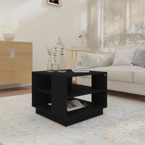 vidaXL Τραπεζάκι Σαλονιού Μαύρο 55 x 55 x 43 εκ. από Μοριοσανίδα