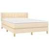 vidaXL &Kappa;&rho;&epsilon;&beta;ά&tau;&iota; Boxspring &mu;&epsilon; &Sigma;&tau;&rho;ώ&mu;&alpha; &Kappa;&rho;&epsilon;&mu; 140x200 &epsilon;&kappa;. &Upsilon;&phi;&alpha;&sigma;&mu;ά&tau;&iota;&nu;&omicron;