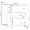 vidaXL Ντουλάπι Καφέ Δρυς 80x33x70 εκ. από Επεξεργασμένο Ξύλο