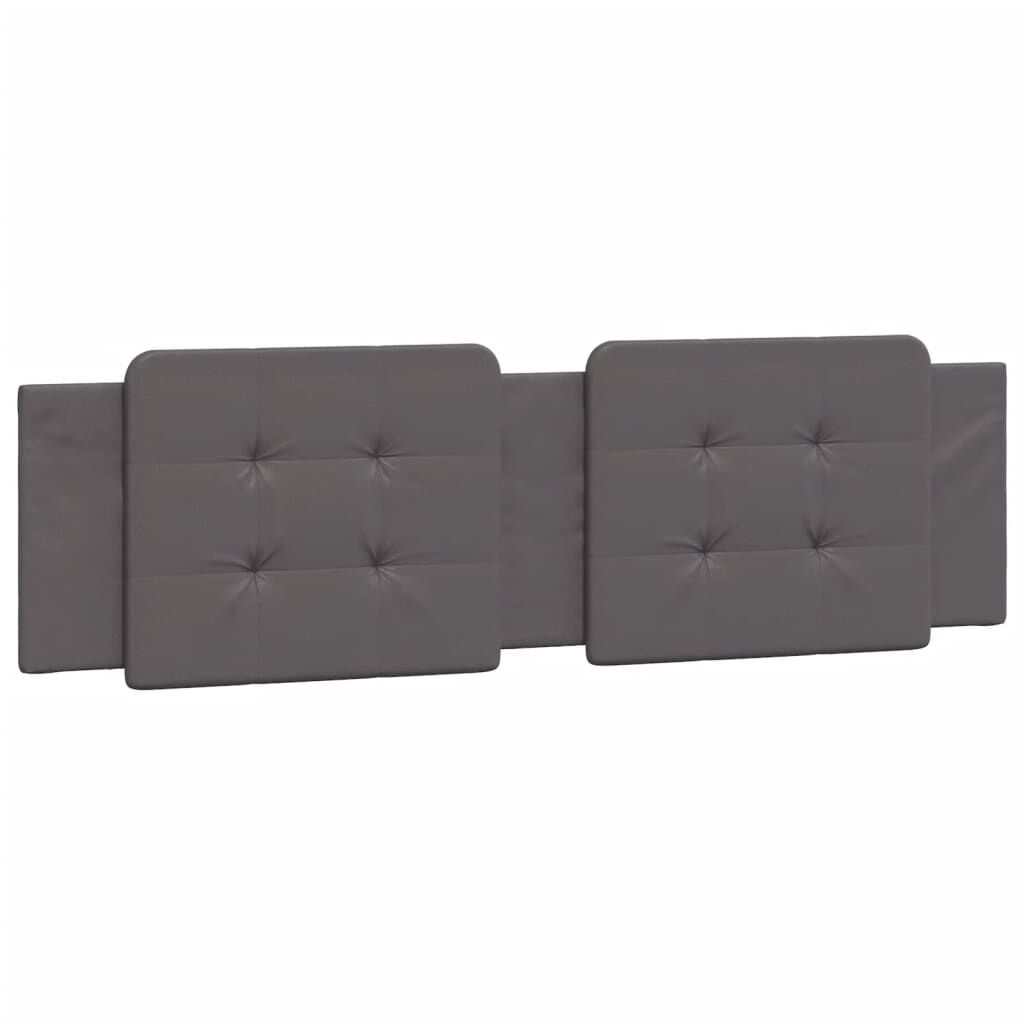 vidaXL Πλαίσιο Κρεβατιού με Κεφαλάρι Γκρι 180x200 εκ. Συνθετικό Δέρμα