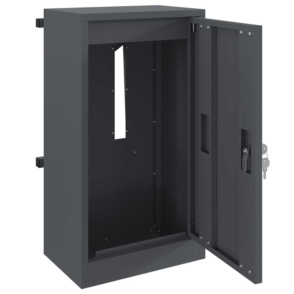 vidaXL γραμματοκιβώτιο Ανθρακί 30 x 23 x 55 εκ. Ατσάλι