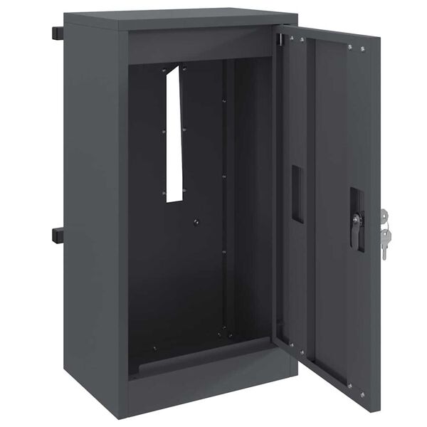 vidaXL γραμματοκιβώτιο Ανθρακί 30 x 23 x 55 εκ. Ατσάλι