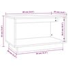vidaXL Έπιπλο Τηλεόρασης Μαύρο 60 x 35 x 35 εκ. από Μασίφ Ξύλο Πεύκου