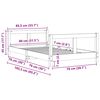 vidaXL Πλαίσιο Παιδικού Κρεβατιού 80 x 160 εκ. από Μασίφ Ξύλο Πεύκου