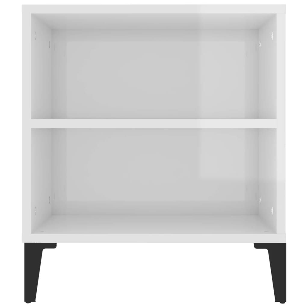 vidaXL Έπιπλο Τηλεόρασης Γυαλ. Λευκό 102x44,5x50 εκ.Επεξεργασμένο Ξύλο