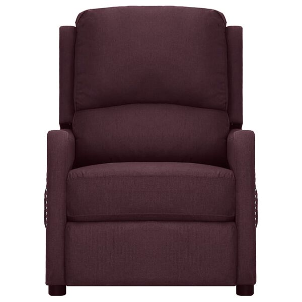 vidaXL Πολυθρόνα Μασάζ με Ανύψωση Μοβ Υφασμάτινη