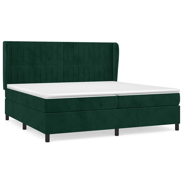 vidaXL &Kappa;&rho;&epsilon;&beta;ά&tau;&iota; Boxspring &mu;&epsilon; &Sigma;&tau;&rho;ώ&mu;&alpha; &Sigma;&kappa;&omicron;ύ&rho;&omicron; &Pi;&rho;ά&sigma;&iota;&nu;&omicron; 200x200&epsilon;&kappa;. &Beta;&epsilon;&lambda;&omicron;ύ&delta;&iota;&nu;&omicron;