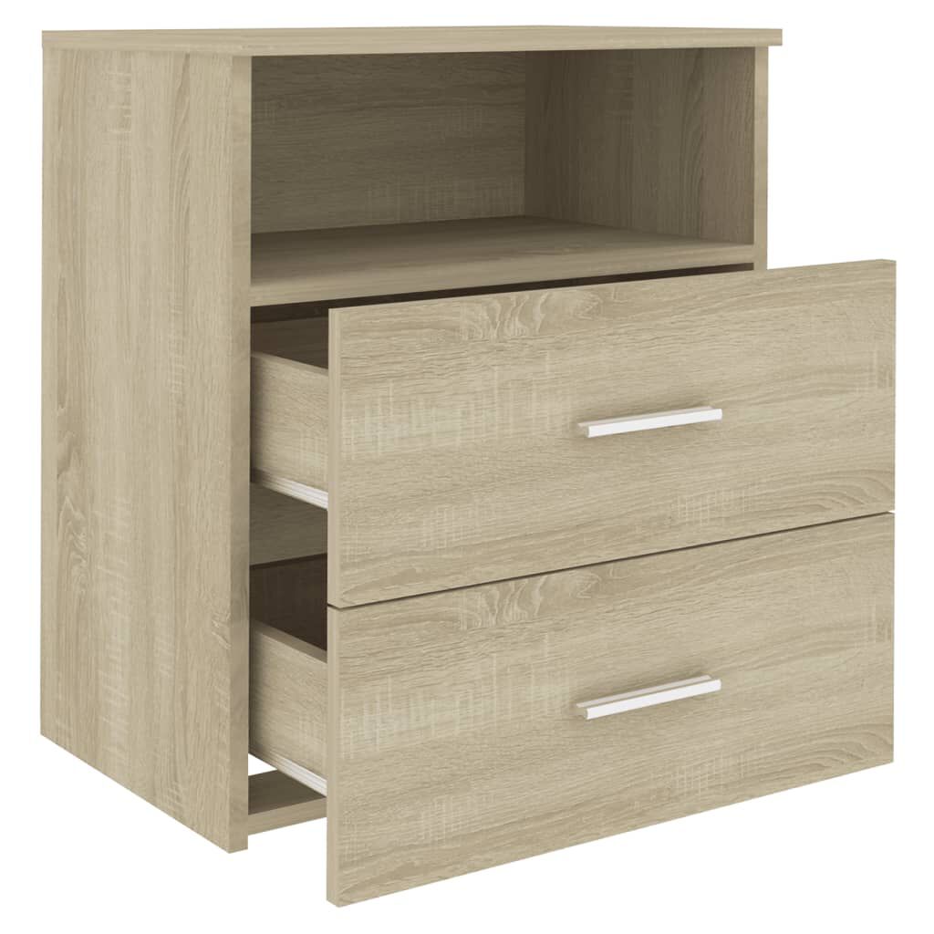 vidaXL Κομοδίνα 2 τεμ. Sonoma Δρυς 50 x 32 x 60 εκ.