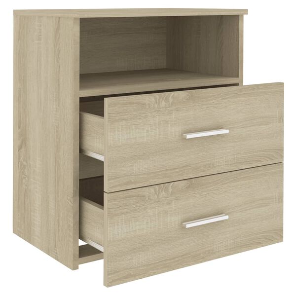 vidaXL Κομοδίνα 2 τεμ. Sonoma Δρυς 50 x 32 x 60 εκ.