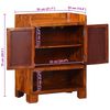 vidaXL Ντουλάπα Παπουτσιών Καφέ 55 x 35 x 75 εκ Μασίφ ξύλο ακακίας