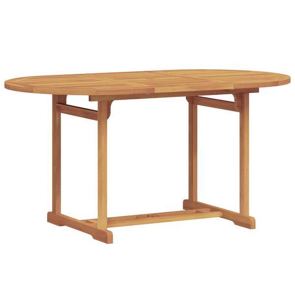 vidaXL Σέτ φαγητού για κήπο 5 pcs Καστανό Μασίφ ξύλο teak