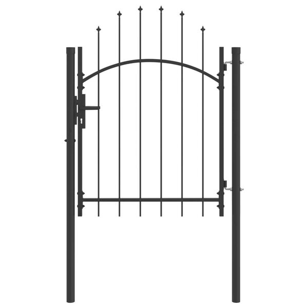 vidaXL Πύλη Κήπου με κλειδαριά Γκρι 100 x 125 cm 125 x 100 εκ Ατσάλι