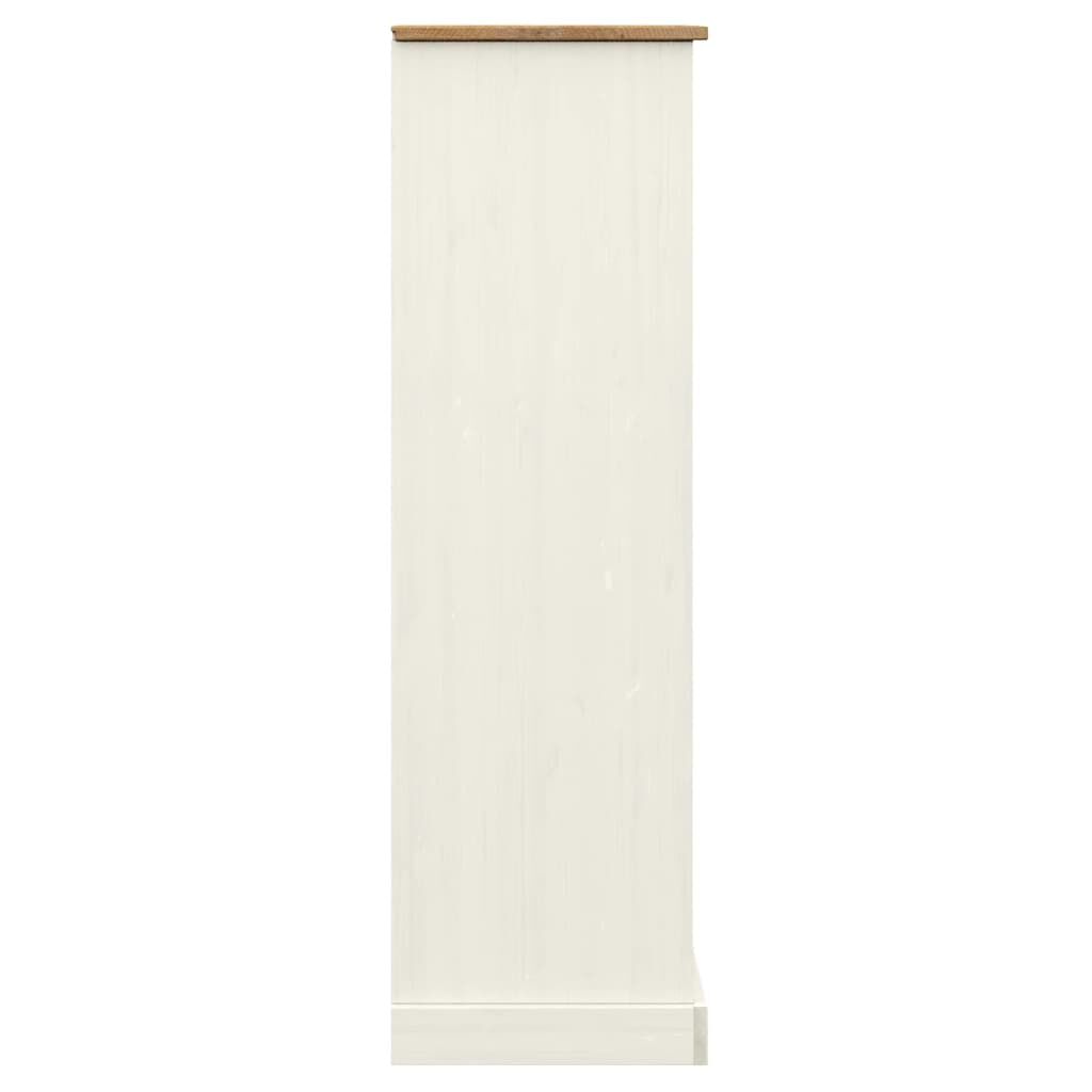 vidaXL Βιβλιοθήκη VIGO Λευκή 90 x 35 x 114,5 εκ. από Μασίφ Ξύλο Πεύκου