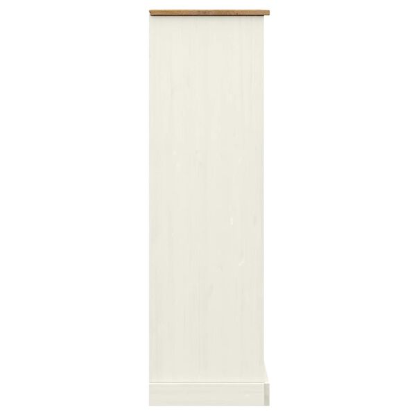 vidaXL Βιβλιοθήκη VIGO Λευκή 90 x 35 x 114,5 εκ. από Μασίφ Ξύλο Πεύκου