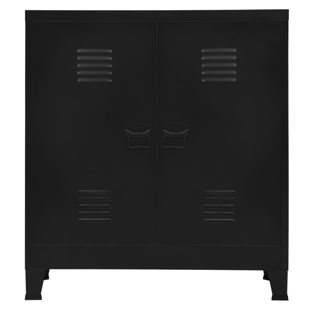 vidaXL Αρχειοθήκη Βιομηχανικού Στιλ Μαύρη 90 x 40 x 100 εκ. Ατσάλινη