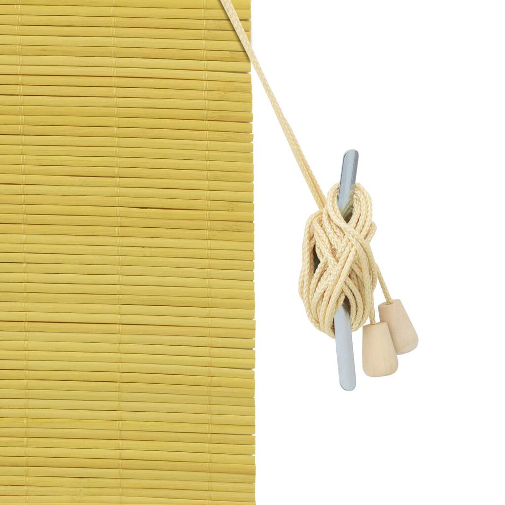 vidaXL Ρολά και Σκίες Παραθύρων Κίτρινο 120 x 160 cm Μπαμπού