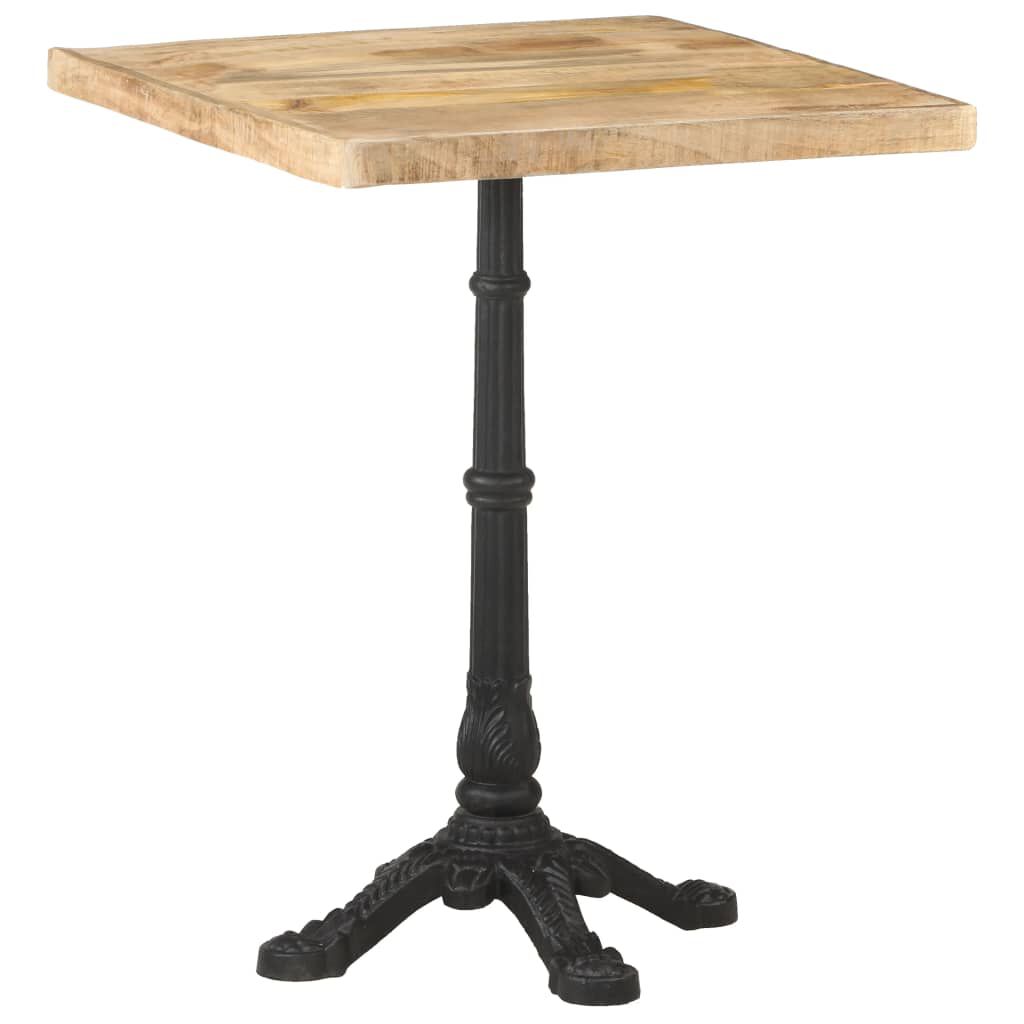 vidaXL Τραπέζι Bistro 60 x 60 x 77 εκ. Ακατέργαστο Ξύλο Μάνγκο