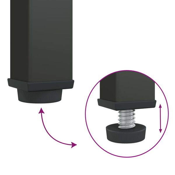 vidaXL Ντουλάπι Μαύρο 75 x 35 x 105 εκ. από Γυαλί και Ατσάλι