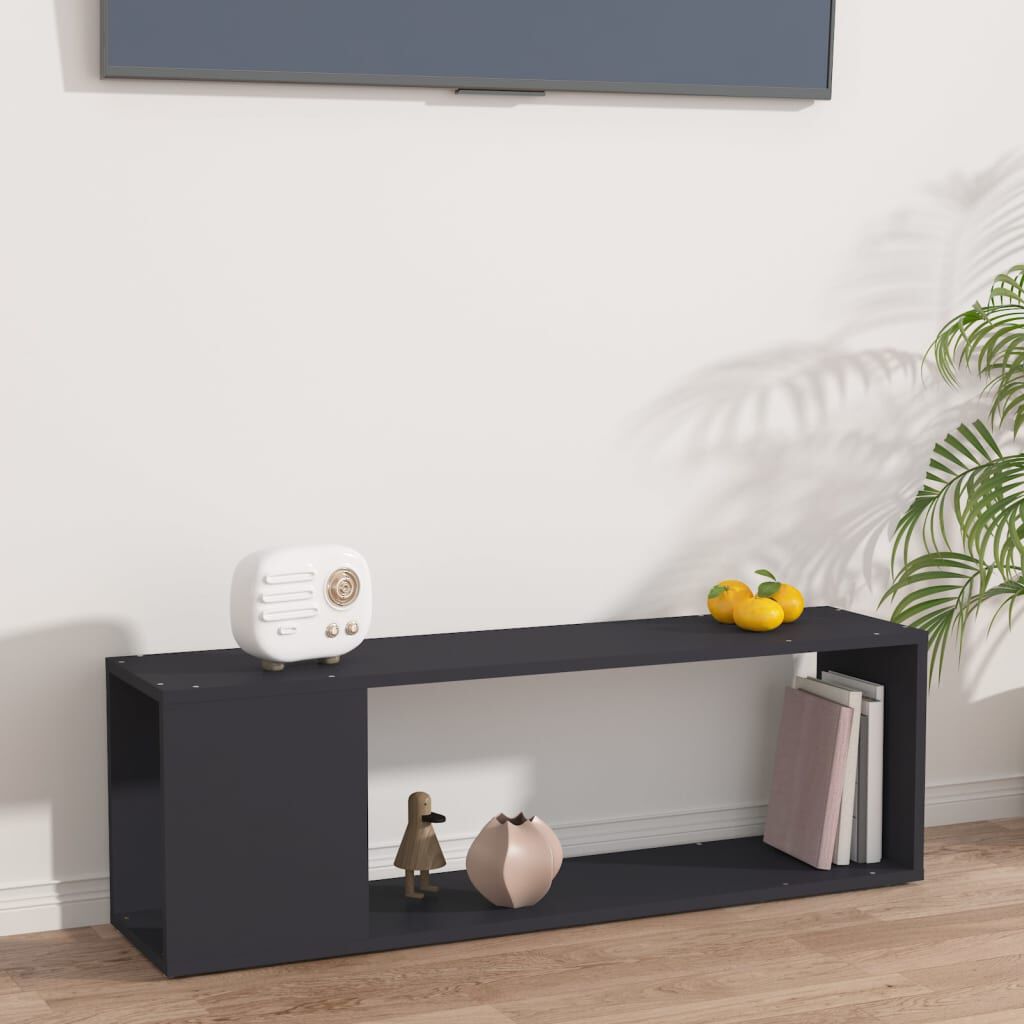 vidaXL Έπιπλο Τηλεόρασης Γκρι 100 x 24 x 32 εκ. από Μοριοσανίδα