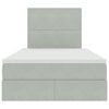 vidaXL Κρεβάτι με αποθηκευτικό χώρο και LED Ανοιχτό γκρι 120 x 200 cm