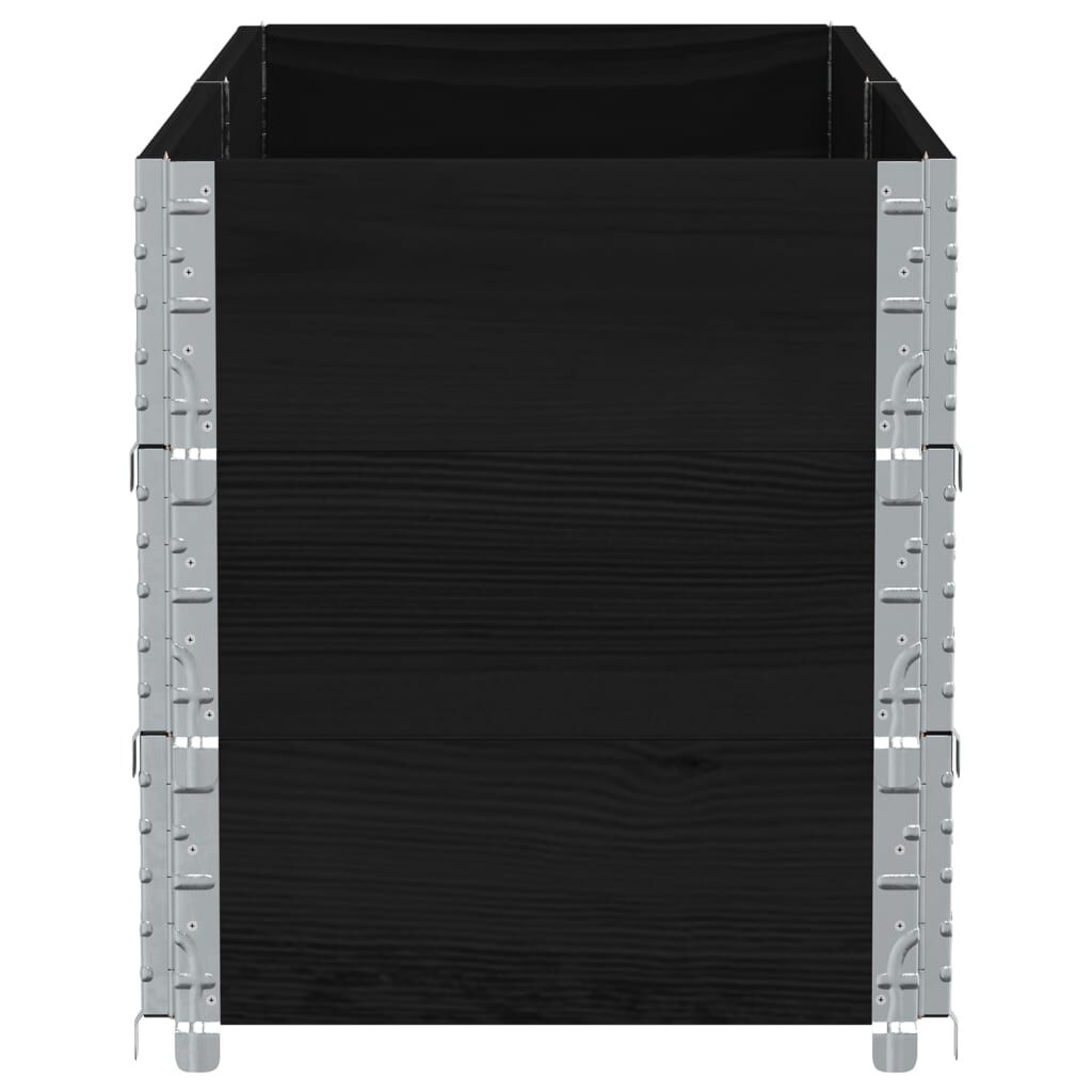 vidaXL Ζαρντινιέρα Κήπου Μαύρη 150x50 εκ. από Μασίφ Ξύλο Πεύκου