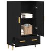 vidaXL Highboard &Mu;&alpha;ύ&rho;&eta; &Omicron;&xi;&upsilon;ά 70 x 31 x 115 &epsilon;&kappa; &Epsilon;&pi;&epsilon;&xi;&epsilon;&rho;&gamma;&alpha;&sigma;&mu;έ&nu;&omicron; &xi;ύ&lambda;&omicron;