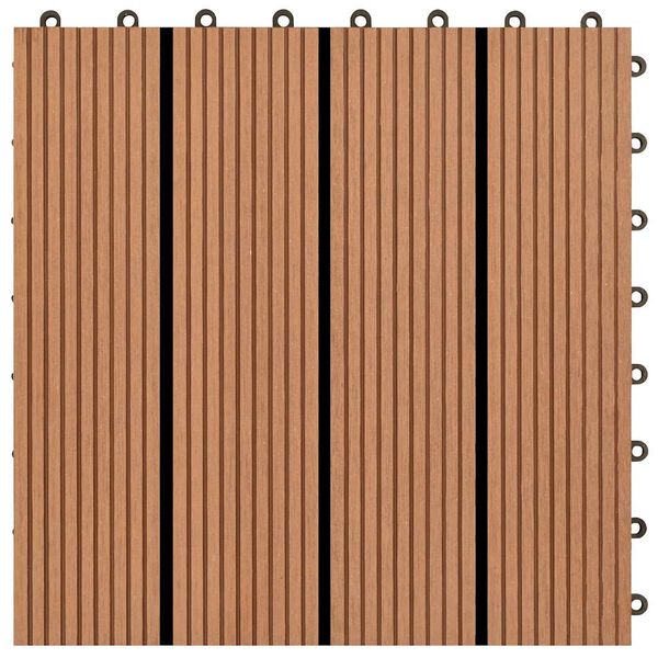Συνθετικό Πλακάκι WPC 30x30cm 11τμχ 1m2 Γκρι
