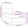 vidaXL &Kappa;&rho;&epsilon;&beta;ά&tau;&iota; Boxspring &mu;&epsilon; &Sigma;&tau;&rho;ώ&mu;&alpha; &Kappa;&rho;&epsilon;&mu; 80 x 200 &epsilon;&kappa;. &Upsilon;&phi;&alpha;&sigma;&mu;ά&tau;&iota;&nu;&omicron;