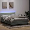 vidaXL &Kappa;&rho;&epsilon;&beta;ά&tau;&iota; Boxspring &mu;&epsilon; &Sigma;&tau;&rho;ώ&mu;&alpha; & LED &Alpha;&nu;&omicron;&iota;&chi;&tau;ό &Gamma;&kappa;&rho;&iota; 140x210 &epsilon;&kappa;. &Beta;&epsilon;&lambda;&omicron;ύ&delta;&iota;&nu;&omicron;