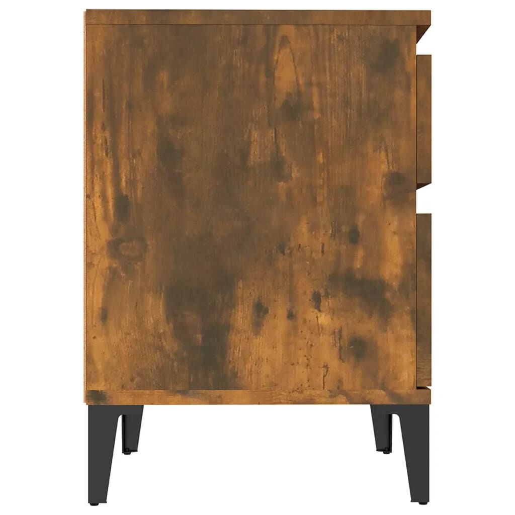 vidaXL Κομοδίνο Καπνιστή Δρυς 40x35x50 εκ.