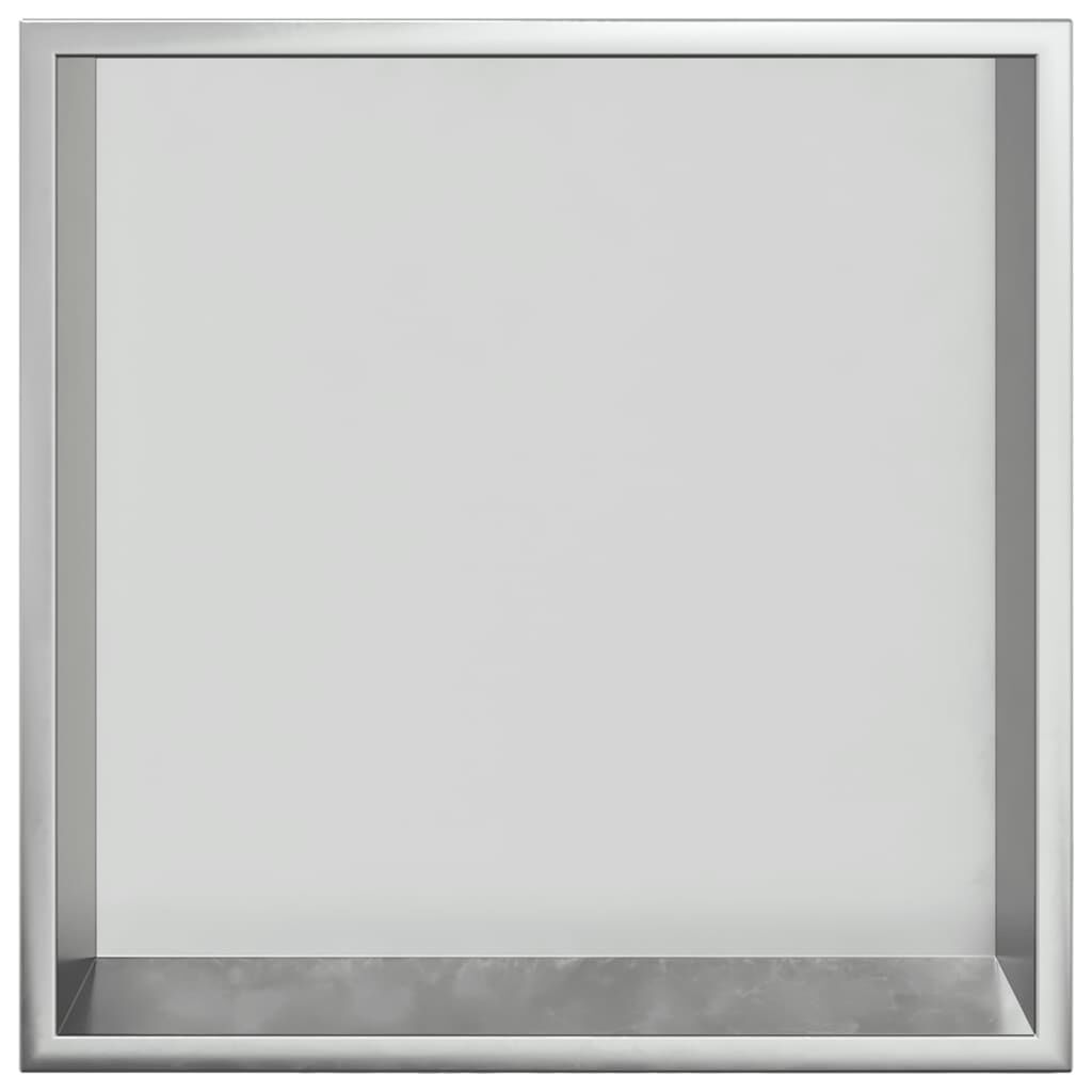 vidaXL Εσοχή Ντους Βουρστ. Ασήμι 32x32x9 εκ. Αν. Ατσάλι
