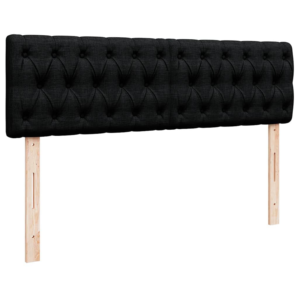 vidaXL Οθωμανικό κρεβάτι με στρώματα Μαύρο 160x200cm Ύφασμα
