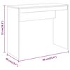 vidaXL Γραφείο Καπνιστή Δρυς 90 x 40 x 72 εκ. από Επεξεργασμένο Ξύλο
