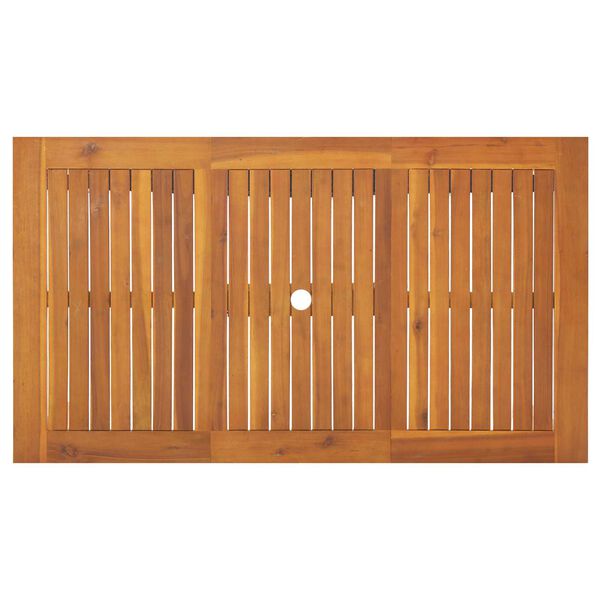 vidaXL Σετ Τραπεζαρίας Κήπου 7 pcs Μαύρο 140 x 80 x 74 cm