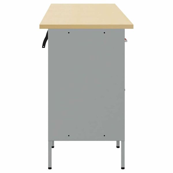 vidaXL Ντουλάπα Εργασίας με συρτάρι 4 pcs Κόκκινο 200 x 55 x 85 εκ