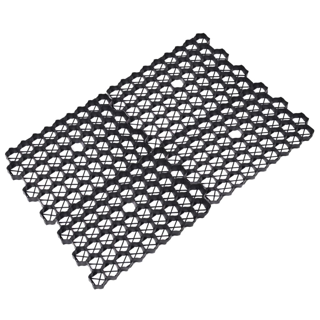 vidaXL Πλέγμα Γκαζόν 16 τεμ. Μαύρο 60 x 40 x 3 εκ. Πλαστικό