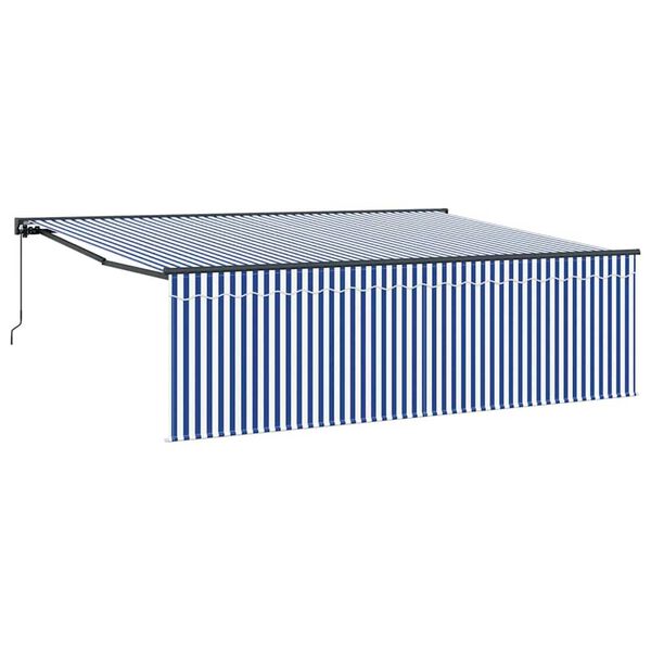 vidaXL Σκηνίτσα Αναδιπλούμενη Μπλε και λευκό 450 x 300 εκ ύφασμα