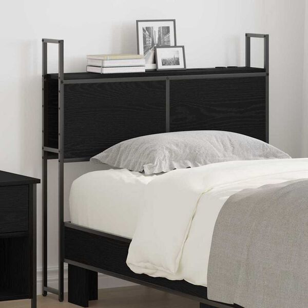vidaXL Κεφαλάρι Αποθήκης Μαύρη δρυς 75 cm Επεξεργασμένο ξύλο