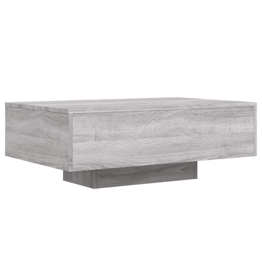 vidaXL Τραπεζάκι Σαλονιού με Φώτα LED Γκρι Sonoma 85x55x31 εκ.