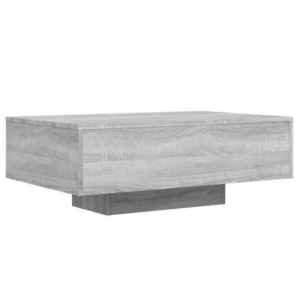 vidaXL Τραπεζάκι Σαλονιού με Φώτα LED Γκρι Sonoma 85x55x31 εκ.