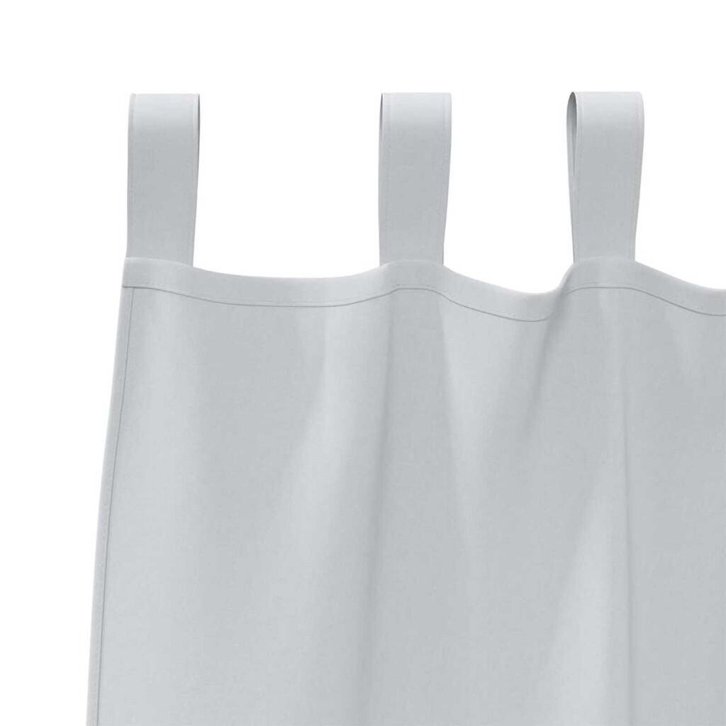 vidaXL Κουρτίνες με κουρτίνες 2 pcs Ανοιχτό Γκρι Πολυεστέρας