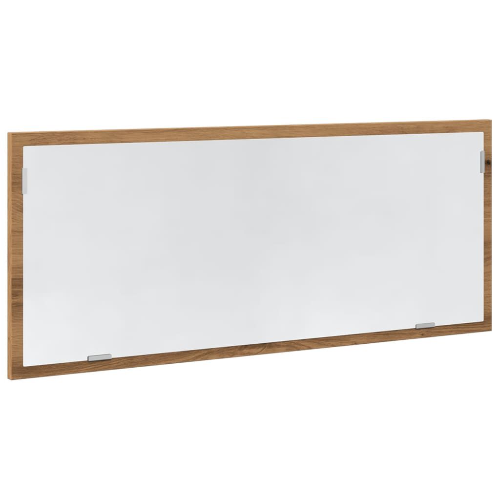 vidaXL καθρέφτης μπάνιου LED Artisan Oak Κατασκευασμένο ξύλο