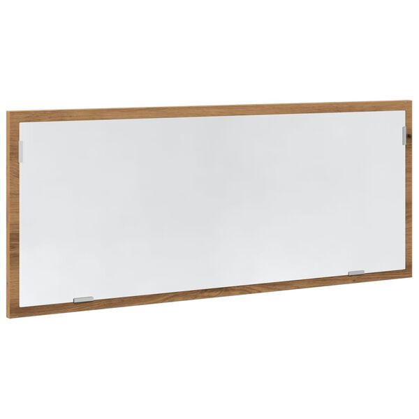 vidaXL καθρέφτης μπάνιου LED Artisan Oak Κατασκευασμένο ξύλο